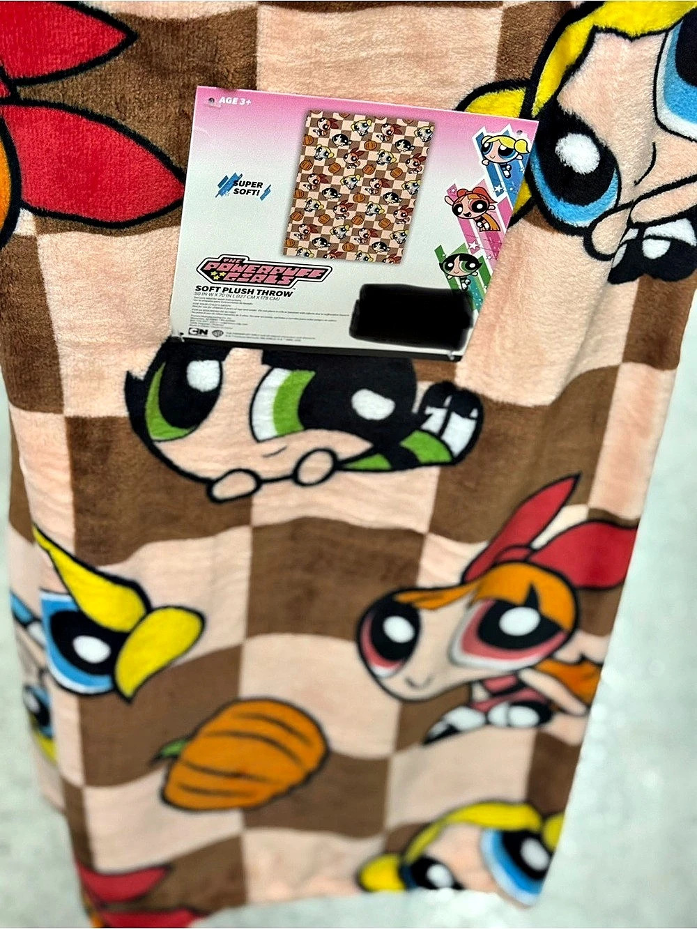 Cartoon Network The Powerpuff Girls Soft Plush Throw Blanket NWT